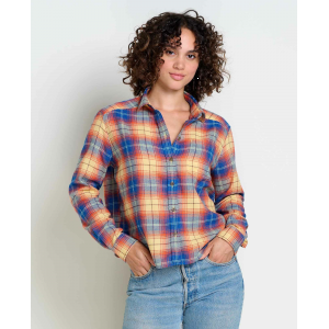 Toad and Co - Re-Form Flannel Boxy LS Shirt - MD Straw Multi Ombre