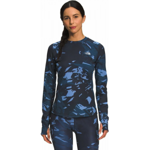 The North Face - Womens Printed Winter Warm Essential Crew - LG Shady Blue Snowcap Mountain Print