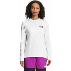 The North Face - Womens Long Sleeve Sleeve Hit Graphic Tee - LG TNF White/Lunar Slate