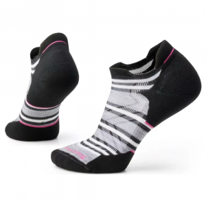 Smartwool - Womens Run Targeted Cushion Stripe Low Ankle Socks - LG Black