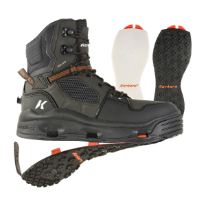 KORKERS Terror Ridge Felt And Kling-On Soles Brown Olive/Rust Boot (FB5210) - Korkers