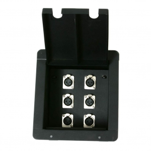 ELITE CORE Recessed Floor Box with 6 XLRF Connections (FB6)