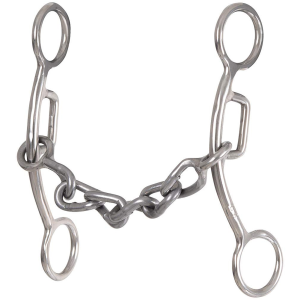 CLASSIC EQUINE Carol Goostree Delight Shank Gag Barrel Bit with Chain (GTDBIT30)
