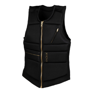 RONIX Womens Rise Athletic Cut CE App. Black / Gold Impact Vest (214142) - Ronix