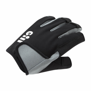 GILL Deckhand Black Short Finger Gloves (7043B) - Gill