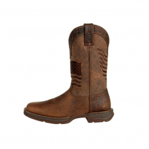 men's rebel distressed flag embroidery western boots