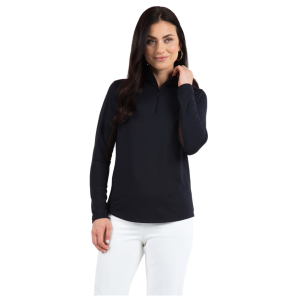 IBKUL Women's Solid Long Sleeve Mock Neck Top (80000) - Ibkul