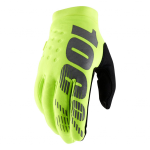 100% Brisker Fluo Yellow LG Gloves (R9130899)
