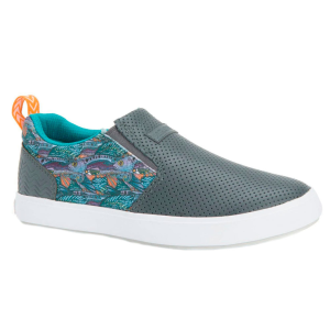 XTRATUF Women's Fishewear Sharkbyte Leather Gray Deck Shoe (XSW-7GG-GRY)