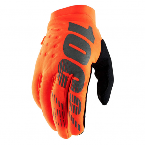 100% Brisker Fluo Orange/Black Gloves (R9131230)