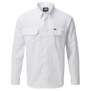 GILL Men's Overton White LS Fishing Shirt (1113WH) - Gill