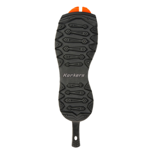 KORKERS Unisex SnowTrac Rubber Lug Black/Orange Sole (OA4015) - Korkers