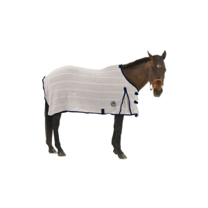 CENTAUR Natural/Navy Irish Knit Sheet (459822NATNV) - Centaur