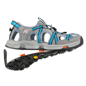 KORKERS Women's Swift Storm Grey/Blue Sandal with Vibram XS Trek Soles (OS3105BE) - Korkers