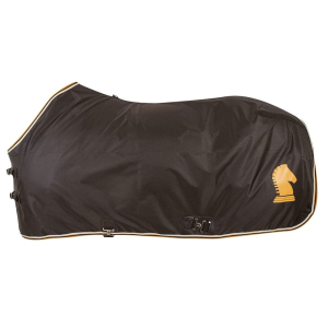 CLASSIC EQUINE Classic Black Stable Sheet with Open Front (CENS22BKL) - Classic Equine