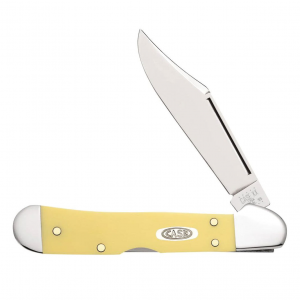 CASE XX Mini CopperLock Smooth Yellow Synthetic Pocket Knife (30116)