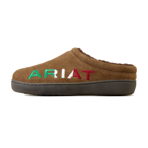 ARIAT Men's Suede Hooded Clog Slipper with Ariat Logo (AR2844) - Ariat