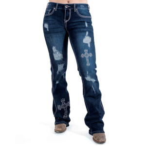 Cowgirl Tuff Company Women's Hope Dark Wash Jeans (C01-JHOPEJ-MWH) - B.Tuff