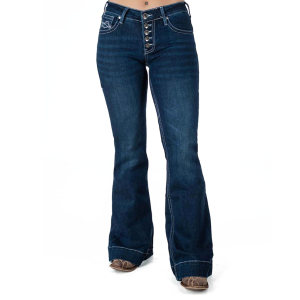 Cowgirl Tuff Company Women's SuperStar Dark Wash Jeans (C01-JSUPER-DWH) - B.Tuff