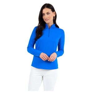 IBKUL Women's Solid Long Sleeve Mock Neck Top (80000) - Ibkul