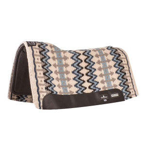 CLASSIC EQUINE Shock Guard Blanket Top 34x38 Cream/Navy Saddle Pad (SGBT3422CRNV) - Classic Equine