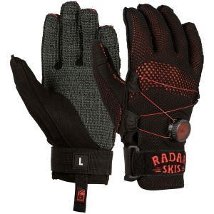 RADAR Men's AirKnit-K BOA Black/Red Inside-Out Gloves - Radar