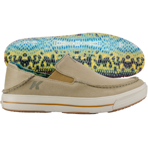 KORKERS Men's Fish Moc Brown Trout Black Moccasins (OS2100BK) - Korkers