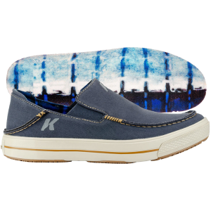 KORKERS Men's Fish Moc Brown Trout Black Moccasins (OS2100BK) - Korkers