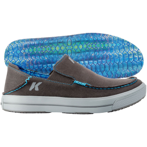 KORKERS Men's Fish Moc Brown Trout Black Moccasins (OS2100BK) - Korkers