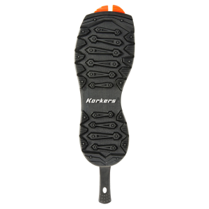 KORKERS Unisex SnowTrac Rubber Lug Acid/Oil Resistant Black/Gray Sole (IA4015AR) - Korkers