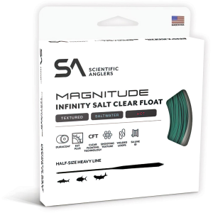 SCIENTIFIC ANGLERS Magnitude Textured Infinity Salt 12ft Clear Float Ti Aqua/Clear Fly Line (1432)