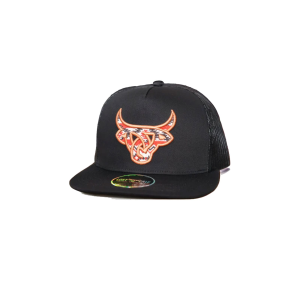 LOST CALF Azteca Black Flat Cap (LC00039) - Lost Calf
