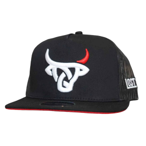LOST CALF Buck Black Flat Cap (LCF00038) - Lost Calf