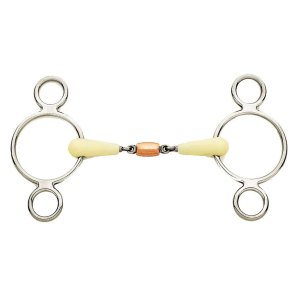 HAPPY MOUTH Copper Roller 2 Ring Gag Bit (468552SS) - Happy Mth