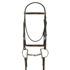 CAMELOT Gold Full Australian Nut Plain Raised Bridle (467263AUSNT-FULL) - Camelot