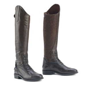 OVATION Women's Sofia Grip Brown Regular Tall Riding Boot (470965REG) - Ovation