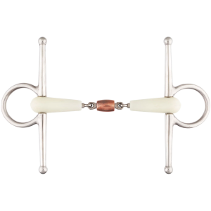 HAPPY MOUTH Double Jointed Copper Roll Full Cheek Bit (468554SS) - Happy Mth