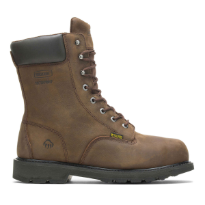 WOLVERINE Men's McKay Waterproof Steel-Toe 8in Brown Work Boots (W05680) - Wolverine
