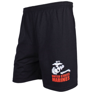 FOX OUTDOOR Men's Black United States Marines Running Shorts (64-7941) - Fox Outdoor