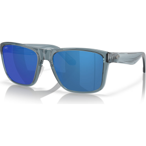 COSTA DEL MAR Men's Los Alijos Translucent Deep Blue/Blue Mirror 580P Polarized Sunglasses (06S9126-91260859) - Costa Del Mar