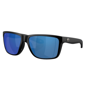 COSTA DEL MAR Men's Broadbill II Matte Black/Blue Mirror 580P Polarized Sunglasses (06S9120-91200658) - Costa Del Mar