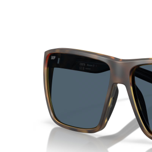 COSTA DEL MAR Men's Rincon II Matte Tortoise/Gray Polarized 580P Sunglasses (06S9121-91211164) - Costa Del Mar