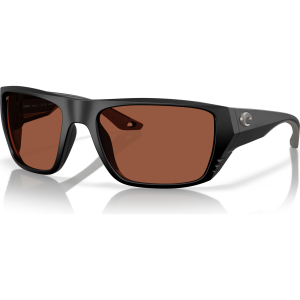 COSTA DEL MAR Men's Finlet Matte Black/Copper 580p Polarized Sunglasses (06S9118-91180659) - Costa Del Mar