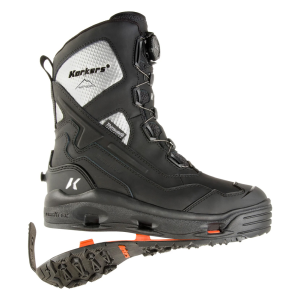 KORKERS Mens Polar Vortex 1200 With SnowTrac Sole Black/Silver Boot (OB9901BK) - Korkers