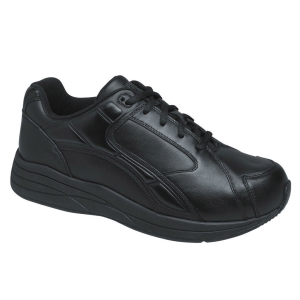 DREW Men's Force Black Leather Athletic Shoes (40960-14) - Drew