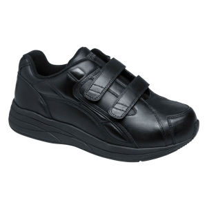 DREW Men's Force V Black Leather Athletic Shoes (44714-14) - Drew