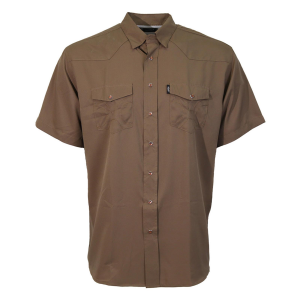 HOOEY Men's Sol Pearl Snap Shitake Brown SS Shirt (HT2620BR)