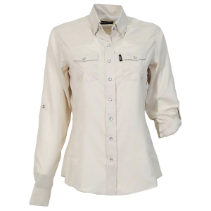 HOOEY Women's Sol Pearl Snap Cream LS Shirt (HT2618CR)