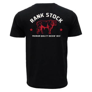 HOOEY Men's Charbray Rank Stock Pocket Black T-Shirt (HT2619BK)