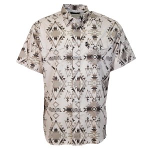 HOOEY Men's Sol Pearl Snap Shitake Brown SS Shirt (HT2620BR)